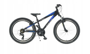 Rower 24 Kands Master Alu Shimano Mtb Czarno Niebi