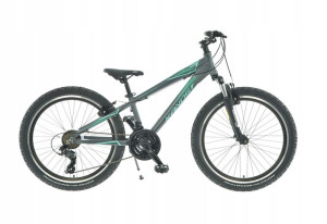 Rower 24 Kands Master Alu Shimano Mtb Grafit Mięta