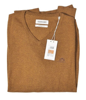 STATE OF ART Sweter v-neck bawełna serek modern