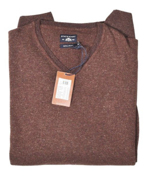STATE OF ART Sweter v-neck WEŁNA serek duży