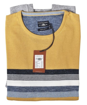 STATE OF ART sweter v-neck duży bawełna