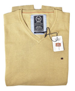 STATE OF ART Sweter v-neck bawełna