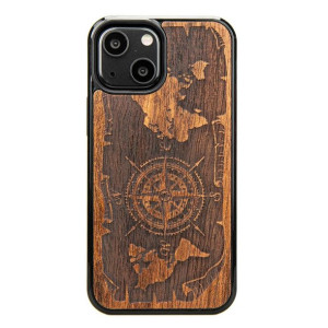 Bewood Drewniane Etui iPhone 13 Mini RóżA WIATRÓW MERBAU