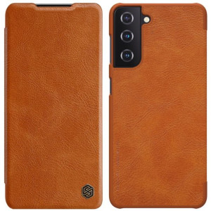 Etui Nillkin QIN do Samsung Galaxy S21 (Brązowe)