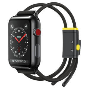 BASEUS pasek do Apple Watch 38mm / 40mm Let`s Go szaro-zółty LBAPWA4-AGY
