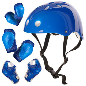 Kask Ochraniacze Na Rolki Deskorolkę Regulacja Niebieski