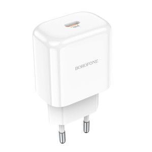 Borofone Ładowarka sieciowa BN3 Premium - Typ C - QC 3.0 PD 2.0 20W biała