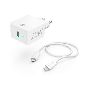Hama Ładowarka Sieciowa Pd/qualcomm 20w + Typ-c - Lightning Mfi Biały