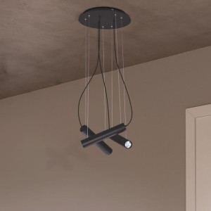 Potrójna lampa wisząca metalowa FATMA 3xGU10