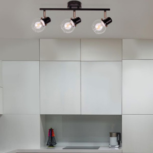 Lampa szklana sufitowa do kuchni DAVINA 3xE14