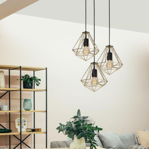 Lampa wisząca metalowa czarna  VIOLET