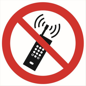 Znak - Zakaz używania telefonów komórkowych GP013 Zakaz używania telefonów