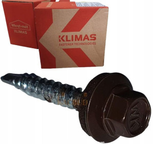WKRĘT-MET Wkręt farmerski 4.8x35mm RAL 8017 BRĄZ