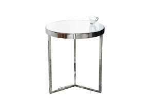 INVICTA stolik ART DECO 50 cm srebrny