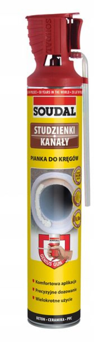 Soudal Piana Pianka Do Kręgów Kanałów Wężyk 750ml