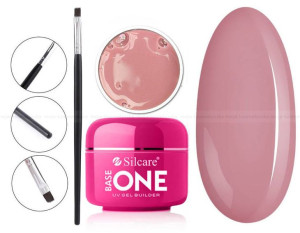 Silcare żel budujący Uv Base One Cover 50g + pędzelek