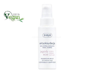 Ziaja serum ekspresowe do twarzy i szyi wygładzająco-ujędrniające Jagody Ac