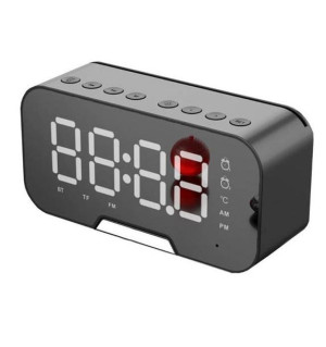 Zegar Lustrzany Led Głośnik Bluetooth 5.0 Radio FM Termometr Budzik Mikrofo