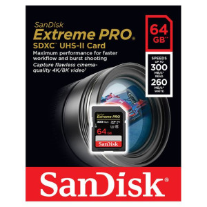 Sandisk Extreme Pro Sdxc 64 Gb - 300 Mb/s Uhs-ii