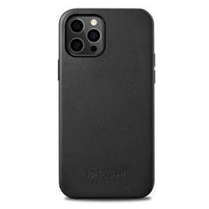 Etui ICarer Case Leather do iPhone 12 Pro Max czarny (kompatybilne z MagSaf