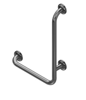 Poręcz kątowa lewa 50/70cm MAT