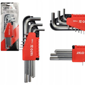 Yato Yt-0500 Klucze Imbusowe Hex 1,5-10 Mm; 9 Szt.