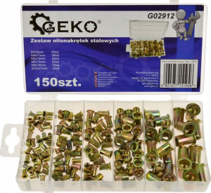 Zestaw Nitonakrętek Stalowych M3- M10 150szt