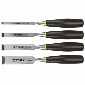 Dłuta 6-24mm Zestaw 4 Szt Topex 09a310 Stal Drewno
