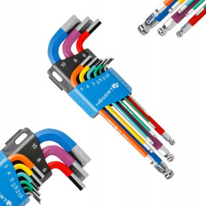 Hogert Zestaw 9 Kluczy 6-kątnych 1.5-10mm Ht1w806