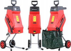 Rębak Rozdrabniacz Gałęzi Tarczowy 2500w 45mm Kosz