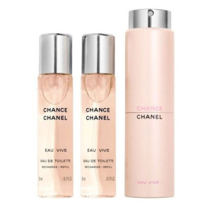Chanel Chance Eau Vive 3x20ml woda toaletowa ozdobne opakowanie + wkłady