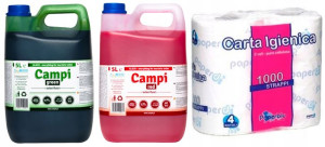 Płyn Toalet Turystycznych Campi Blue 2x5l + Papier