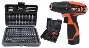 Yato Wiertarko Wkrętarka Akumulatorowa 12v +100bit