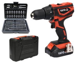 Wkrętarka Li-ion 18v 2ah Yato Yt-82782 +bity 100el