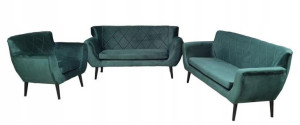 Zestaw Komplet Skandynawski Sofa 3+2+1 Nowość