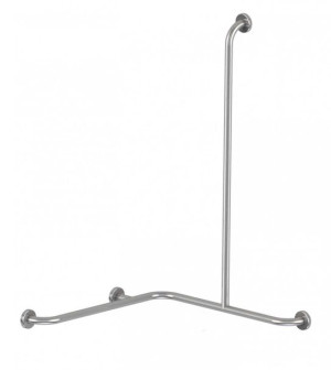 Poręcz kątowa poziomo-pionowa lewa 80/80/110 cm Ø 32mm