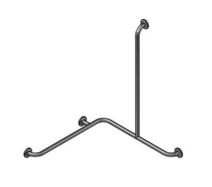 Poręcz MAKOLUX kątowa poziomo-pionowa lewa 80/80/110 cm MAT