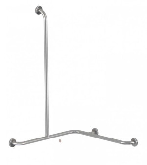 Poręcz kątowa poziomo-pionowa prawa 80/80/110 cm Ø 32mm