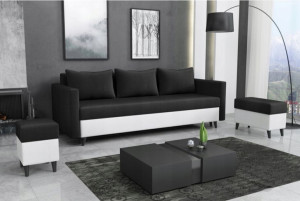 Kanapa Sofa Nowoczesna Skandy Spanie + POJEMNIK