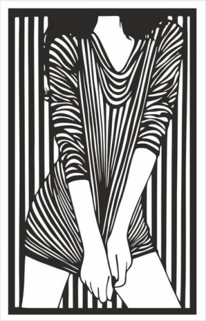 Dekoracja ścienna – Girl - Ażurowy dekor