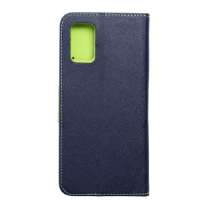 Kabura Fancy Book do SAMSUNG A03S granatowy / limonkowy