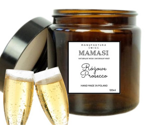 Różowe Prosecco Świeca Sojowa Premium 120Ml