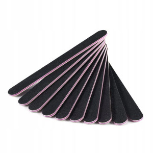 50x Pilnik do paznokci prosty czarny gradacja 180/240 standard