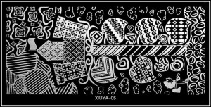XIUYA-05 Blaszka z wzorkami do stempelków - rozmiar S