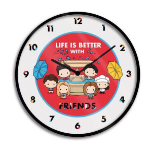 Zegar ścienny Friends / Przyjaciele - Life is Better with Friends (Chibi)