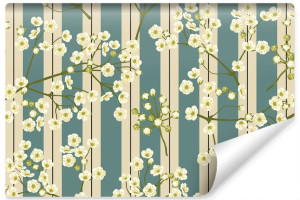 Fototapeta Flizelinowa KWIATY Jabłoni w Stylu Retro 3D 405cm x 270cm