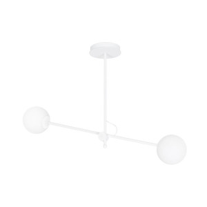 Lampa Sufitowa Czarna Borg 2 Szklane Klosze Kula