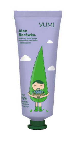 YUMI Aloesowy krem do rąk BORÓWKA 75ml
