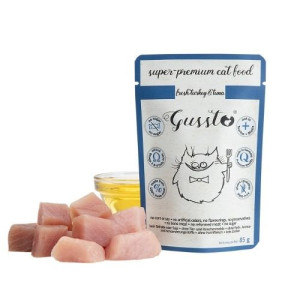 Gussto Fresh Turkey & Tuna 8x85g - świeży indyk z tuńczykiem saszetka