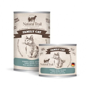 Natural Trail Family Cat - indyk/kaczka/łosoś 6x200g
